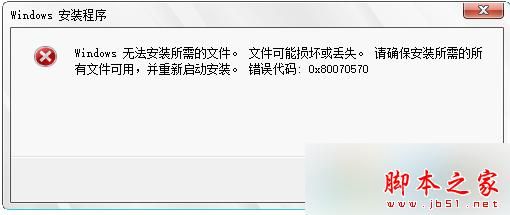 0x80070570错误怎么修复?0x80070570文件或目录损坏且无法读取-图2 0x80070570错误怎么修复?0x80070570文件或目录损坏且无法读取-图2