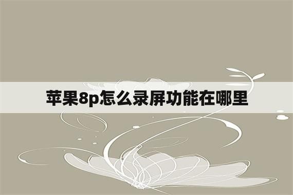 8p怎么录屏?苹果8p怎么录屏-图2 8p怎么录屏?苹果8p怎么录屏-图2