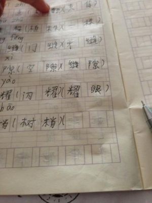 答组词三年级上册？倒插笔