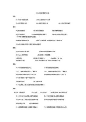 ediuo7的使用方法？edius快捷键
