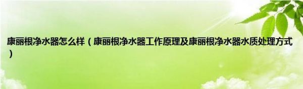 康丽根净水器亮红灯怎样恢复?康丽根净水器-图3 康丽根净水器亮红灯怎样恢复?康丽根净水器-图3