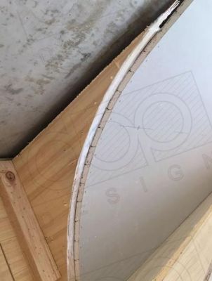 有弧形的异型吊顶是怎么做的,比如那个异型木工板是怎么放线的？藻井式吊顶