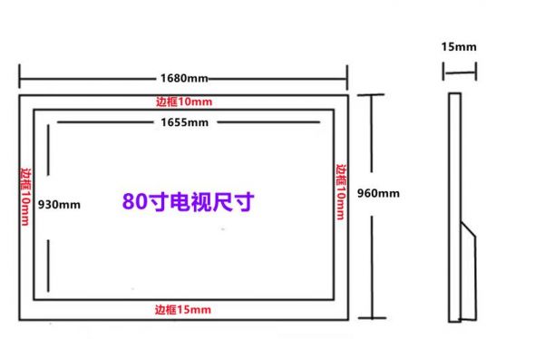 80寸大概是多宽多长的屏幕？80寸电视尺寸