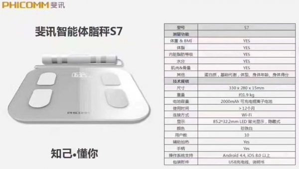 phicomm体脂秤说明书？phicomm