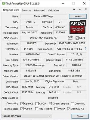 amdradeonvega跑分的简单介绍