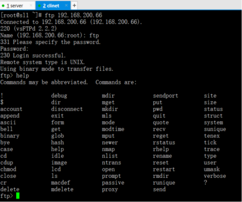 Linux命令行怎么登录ftp？cmd 查看ftp权限