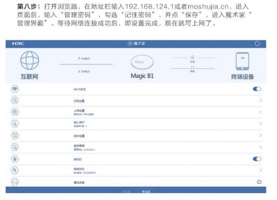 魔术家h3c当成中继后的登录地址是什么？魔术家