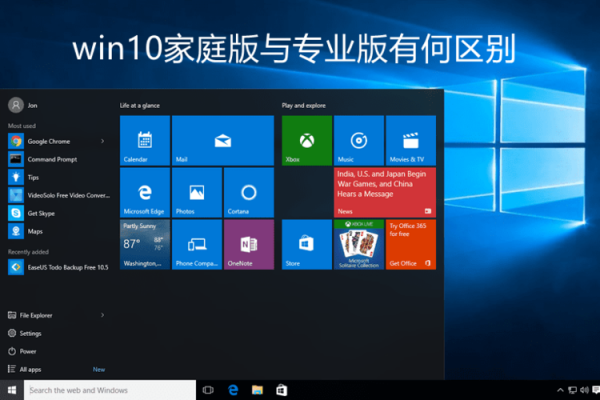 windows10专业版和家庭版有区别么？win10家庭版和专业版区别