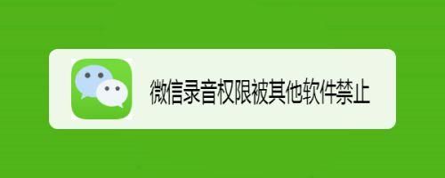 微信提示手机录音权限被其他软件禁止，怎么办?但是权限管理是允许的，怎么回事？微信相机语音权限