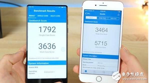 包含小米mix和iphone7跑分的词条