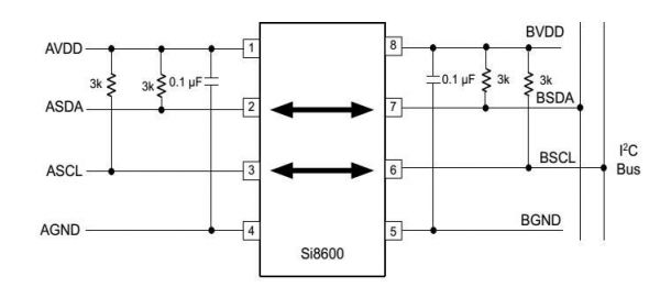 数字隔离器增加I2C传输距离（数字隔离器应用电路）