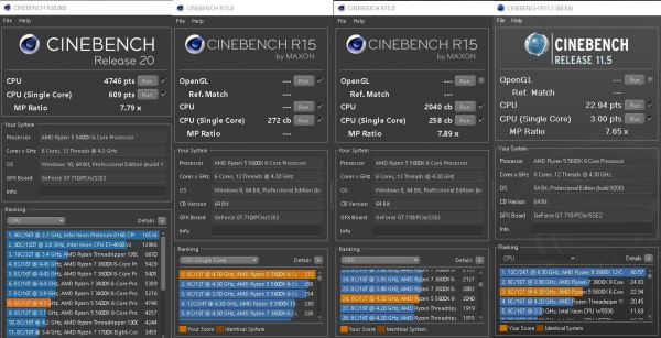 关于3700xcinebenchr20跑分的信息