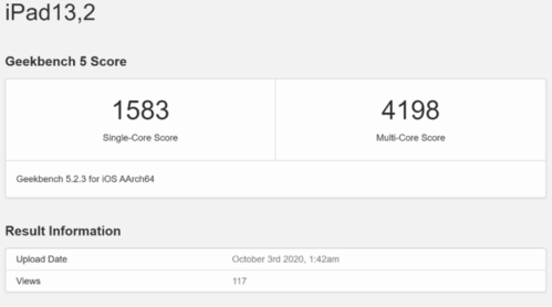 苹果a14geekbench4跑分的简单介绍