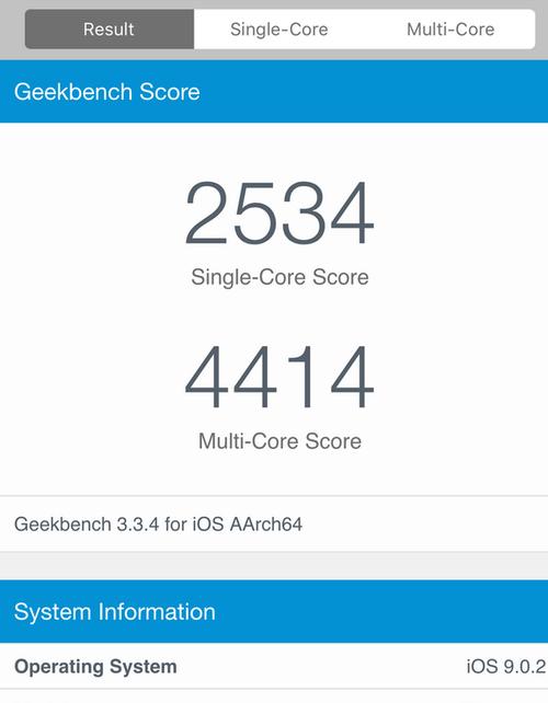 关于苹果6scpu跑分的信息-图2 关于苹果6scpu跑分的信息-图2