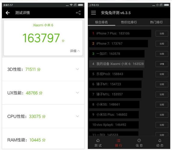 包含荣耀9小米6跑分的词条