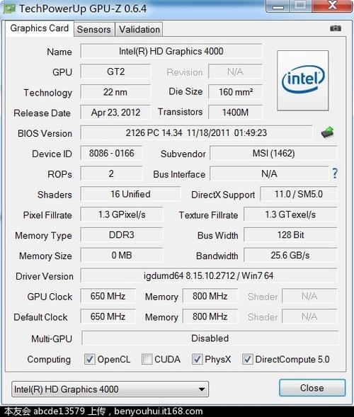 包含集显intel4600跑分的词条