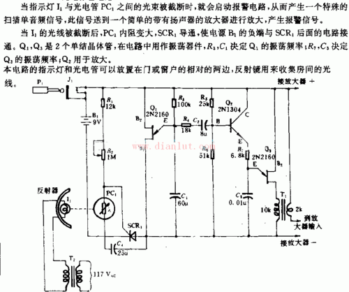 用光电传输报警器信号（光电报警器电路图）
