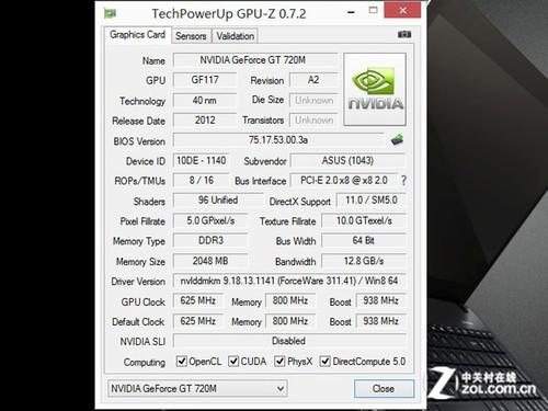 关于geforce720m跑分的信息