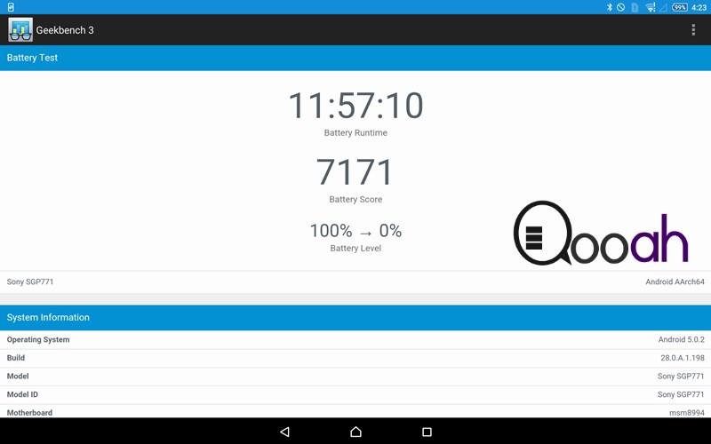 关于z4tablet跑分的信息