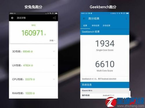 包含一加5跟小米6跑分的词条