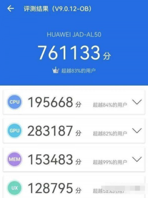 华为950跑分的简单介绍