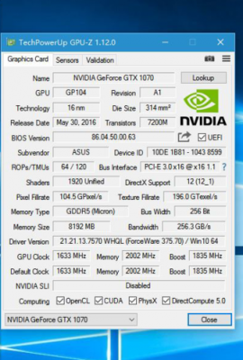关于各种1070显卡跑分的信息-图2 关于各种1070显卡跑分的信息-图2