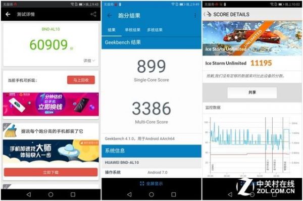 关于荣耀7x手机跑分的信息