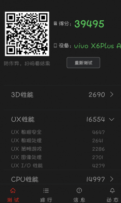 包含vivox6plusd跑分多少的词条